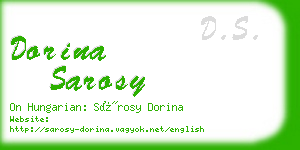 dorina sarosy business card